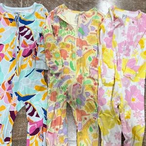 Bundle of footless sleepwear for baby girl 12-18 months